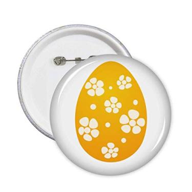Imagem de Broche de emblema de botão amarelo para decoração de ovo da Páscoa Religião Festival 5 peças