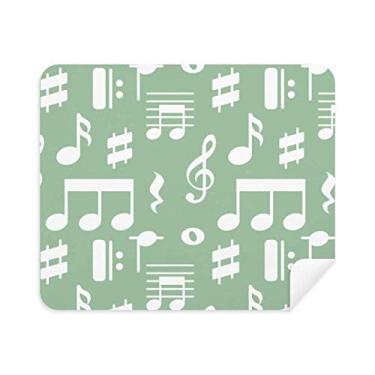 Imagem de DIYthinker White Music Notes Limpador de tela verde pano de limpeza 2 peças tecido de camurça