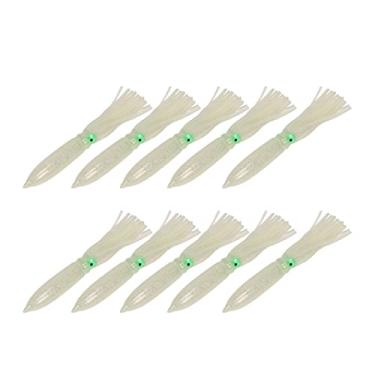 Imagem de Isca de Lula, 10 Peças de Isca de Lula Viva Brilhante, Durável Ao Ar Livre (Transparente)