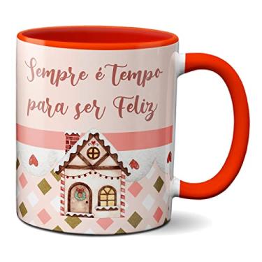 Imagem de Caneca Feliz Natal Sempre É Tempo Para Ser Feliz Presente (Vermelha)