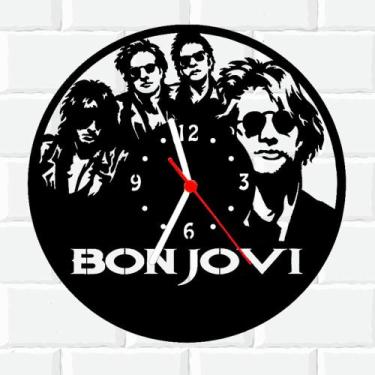 Imagem de Relógio De Madeira Mdf Parede Bon Jovi Rock 1 - 3D Fantasy