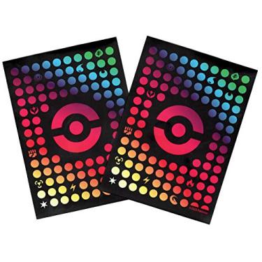 Imagem de Pokemon Trainer's Toolkit exclusivo para cartas (65 unidades) – Protetores de cartas – Acabamento fosco arco-íris – Legal para torneios