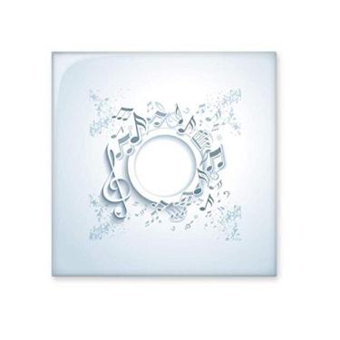 Imagem de Simple Rotatg Notas musicais Azulejo de cerâmica branco brilhante para banheiro Cozinha Parede