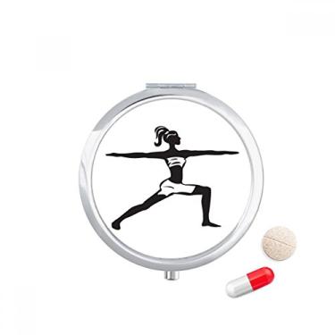 Imagem de Bolsa de comprimidos Yoga Girl Keep Healthy Sports Outline Pocket Medicine Storage Box Dispenser recipiente