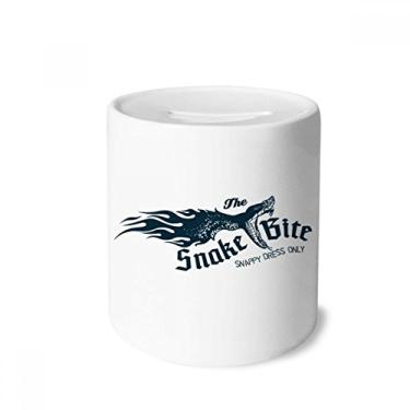 Imagem de DIYthinker Animal Illustrarion Mordida Padrão Cobra Caixa Dinheiro Cerâmica Porta-Moedas Presente