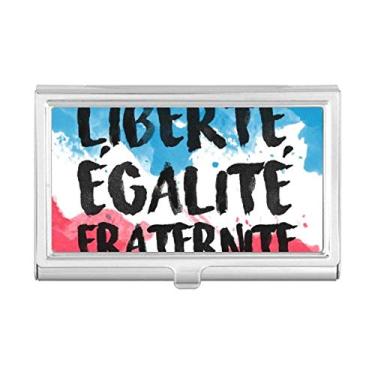 Imagem de Carteira Liberte Egalite Fraternite Bandeira da França Porta-cartões de visita