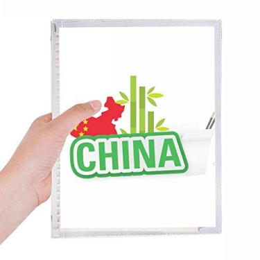 Imagem de China Mapa Bamboo Green China Town Caderno de folhas soltas diário recarregável artigos de papelaria
