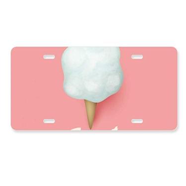 Imagem de DIYthinker Placa de licença de sorvete com casquinhas de ovo enormes sorvete Decoração de aço inoxidável