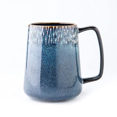 Imagem de PAYNAN Canecas de cerâmica de grande capacidade, 550 ml, xícaras de café e chá de café da manhã, copo de cone estilo retrô exclusivo