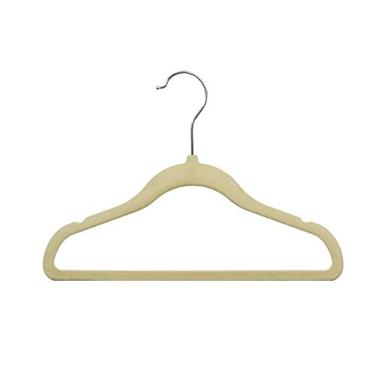 Imagem de Kit 20 Cabides de Veludo Infantil Cor Bege