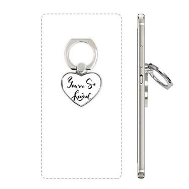 Imagem de You are So Loved Anel de telefone estilo citação suporte de coração suporte universal