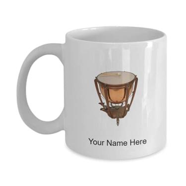 Imagem de Caneca personalizada Kettle-drums - Caneca de café para amantes de tambores de chaleira, ideia de amantes, crianças, meninos e meninas - Caneca de café de 325 ml