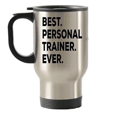Imagem de Caneca de viagem Personal Trainer – Melhor Personal Trainer Ever Travel com isolamento térmico – Presentes para mulheres e homens – Feminino masculino – Ideia divertida – Adicionar ao conjunto de caixa de presente – Ideias de presente
