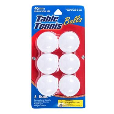 Imagem de Jacent 40 mm Tamanho Regular Bolas de Tênis de Mesa Brancas, 6 Bolas de Ping Pong por Pacote