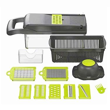 Imagem de Vegetable Silcers,12 in 1 Onion Choppers and Dicers,Manual Kitchen Multifunctional with Egg Separator and Filter Basket