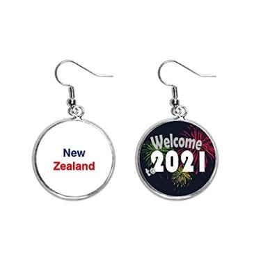 Imagem de Pingentes de orelha representativos de cores da bandeira da Nova Zelândia joia 2021 Blessing