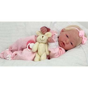 Imagem de Bebe Reborn  Larissa - Com Enxoval Mamadeira Chupeta Babador - Ana Dol