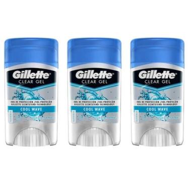 Imagem de Kit C/03 Gillette Clear Gel Cool Wave Desodorante 45G