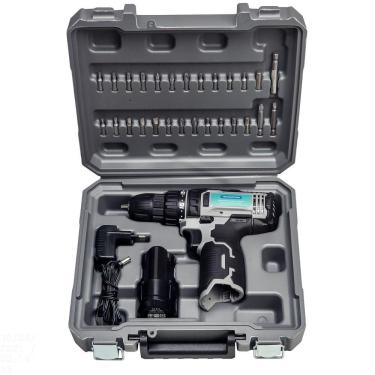 Imagem de Parafusadeira Furadeira 10,8 V 30 peças Tramontina para Uso Doméstico com Maleta Tramontina