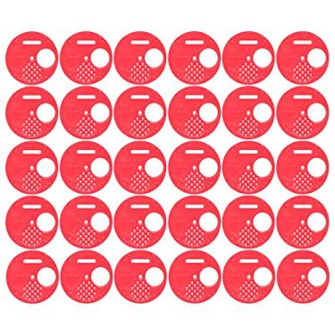 Imagem de Portão De Entrada Da Caixa De Abelha De Plástico Sluffs, Porta De Colméia De 30 Unidades Disco De Entrada Redondo De Plástico Portão De Ventilação De Saída Acessório De Apicultura(vermelho)