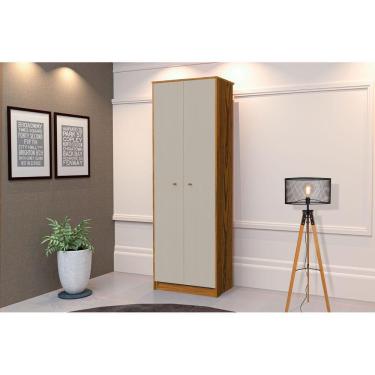 Imagem de Armário Organizador Multiuso 2 Portas Office Escritório OffWhite com Freijó - Rede Móveis