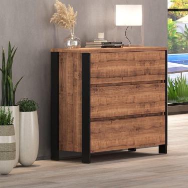 Imagem de Cômoda Industrial 3 Gavetas M123 Foscarini Preto/Solanum