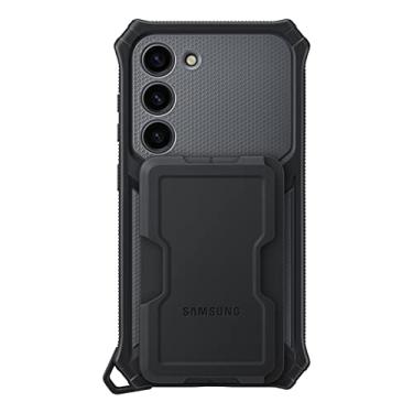 Imagem de SAMSUNG Capa para celular Galaxy S23 Gadget robusta, capa protetora resistente com plataforma para porta-cartões, alça de pulso, acessórios removíveis, versão dos EUA, EF-RS911CBEGUS, Titan