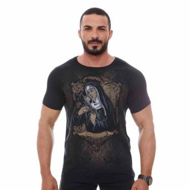 Imagem de Camiseta Masculina Ágape Santa Rita De Cássia Dv11361 Preto M