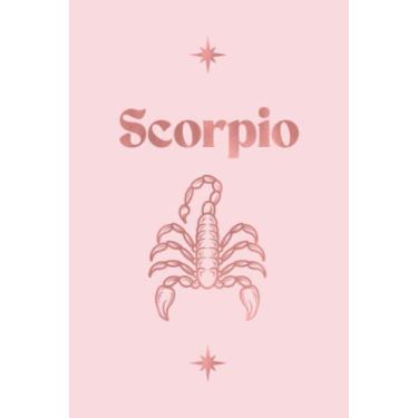 Imagem de Scorpio: Zodiac Sign Lined Notebook - Astrological Sign Journal - Gift For Scorpio - Pink And Rose Gold Cover