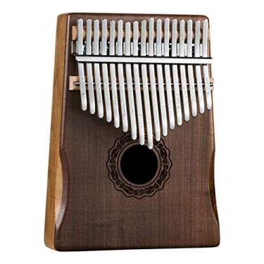 Imagem de Piano de polegar de 17 teclas, Kalimba para amantes de música, teclado de percussão de dedo Marimba, piano de dedo de bolso, piano Mbira para amantes de música (18 cm x 13 cm) HuTaoMu