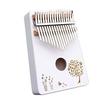 Imagem de Kalimba de 17 teclas, piano de polegar para crianças, adultos, instrumento de música marimbas, teclado de dedo Mbira Sanza com instruções e martelo de afinação, (18 cm x 13 cm) A17-17 tons