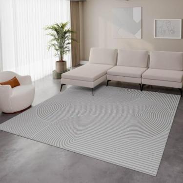 Imagem de Tapete Retangular 2,50 x 3,00m Zen Cabecasa Madeiramadeira Bege/cinza