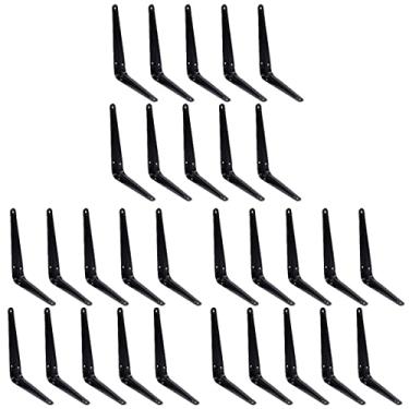 Imagem de 20 peças parafusos angulares plantador diy pendurado flutuante dever madeira montagem na parede prateleiras livro suporte de ferro prateleiras L pesadas, estante fixador pré-perfurado pote cm canto de