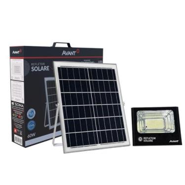 Imagem de Refletor Led Solar Avant 60W Preto 6500K Luz Branca