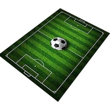 Imagem de Tapete infantil da moda Tapete de futebol Tapete de campo de futebol para quarto de meninos, Tapete de área para brincar em quarto infantil, Tapete de basquete infantil antiderrapante para s