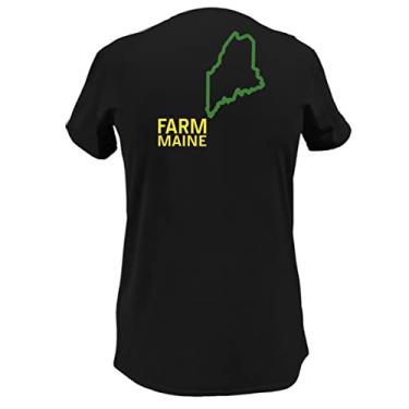 Imagem de John Deere Camiseta feminina gola V gola V EUA e Canadá Farm State Pride, Maine, XG
