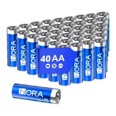 Imagem de Pilhas Alcalinas AA 1.5V 1Hora Pacote com 40 Unidades