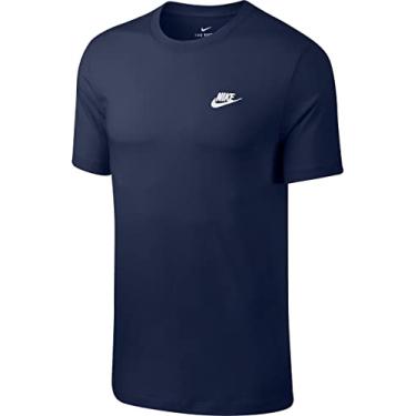 Imagem de Nike Men's Sportswear Club T-Shirt AR4997-410 Size 2XL Midnight Navy/White
