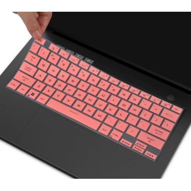 Imagem de Capa protetora de teclado para ASUS ROG Zephyrus G14 GA403 GA403UU GA403UV GA403UI e Zephyrus 2024 G16 GU605MV GU605MI GU605MI GU605MY GU605MZ GU605MU GU605MU Rosa