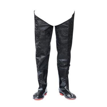 Imagem de Waders Botas Pretas De PVC Para Homens E Mulheres, Botas De Cano Alto À Prova D'água Para Pesca E Caça, Leves E Confortáveis(41 EU)