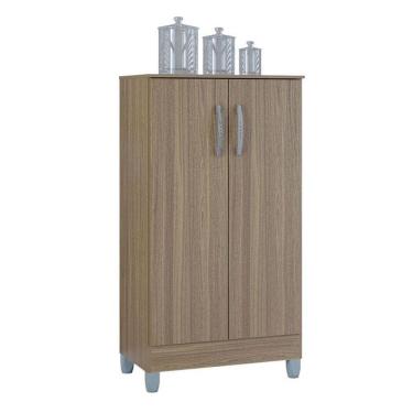 Imagem de Armário Multiuso 2 Portas Pequeno Castanho - Poquema