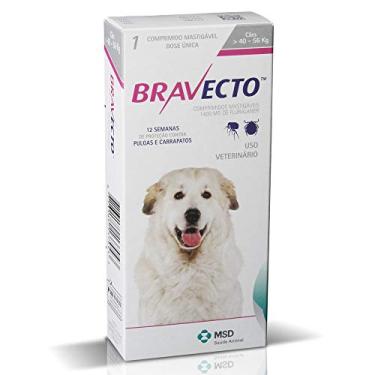 Imagem de Antipulga Carrapato Bravecto 1400 Mg Cães De 40 Kg A 56 Kg