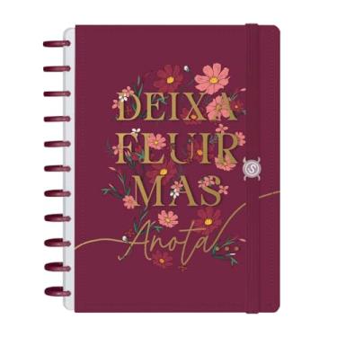 Imagem de Caderno Disco Iscool 140 Fls Grande G+ Opulence Deixa Fluir Mas Anota Marsala