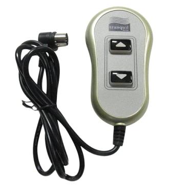 Imagem de octora Controle manual iluminado para cadeira elevatória 11560UX - função de 2 botões - plástico prateado - compacto - ergonômico - para cadeiras elevatórias e poltronas reclináveis elétricas