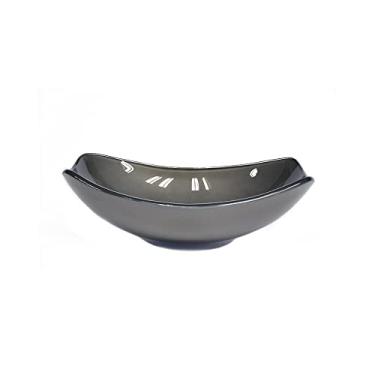 Imagem de CUBA DE VIDRO OVAL CHANFRADA 46CM GRAFITE