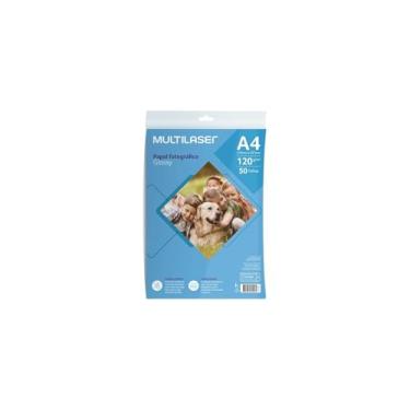 Imagem de Papel Fotográfico Glossy A4 120g 50 folhas, Multilaser, PE035