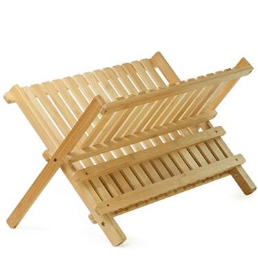 Imagem de Mimo Style Escorredor de Pratos Ecokitchen, Feito Inteiramente de Bambu 100% Ecológico. Combina Com Qualquer Estilo de Cozinha