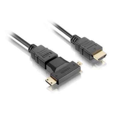 Imagem de Cabo Hdmi-Hdmi Adaptador Micro/Mini Hdmi 1.4 - Elgin