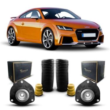 Imagem de Par Kit Coxim Batedor Suporte Batente Coifa Amortecedor Dianteiro Audi
