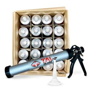 Imagem de Cola Parabrisa Pu55 Automotivo CX c/ 20 Un. + Aplicador Silicone tubul